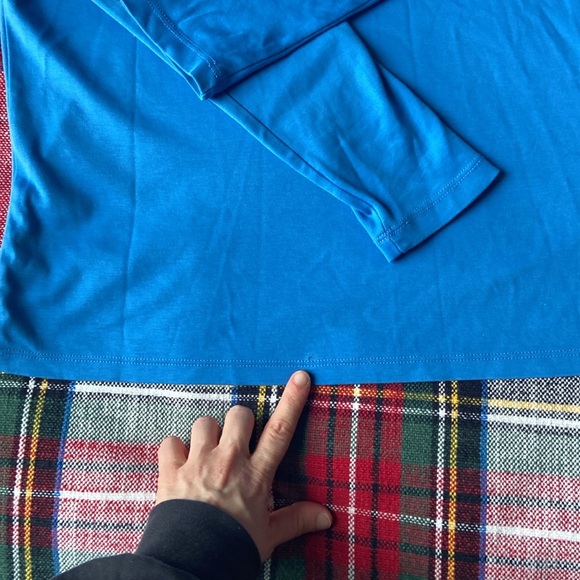 Ll bean supima cotton size Xsmall turtleneck beautiful blue - Picture 3 of 3
